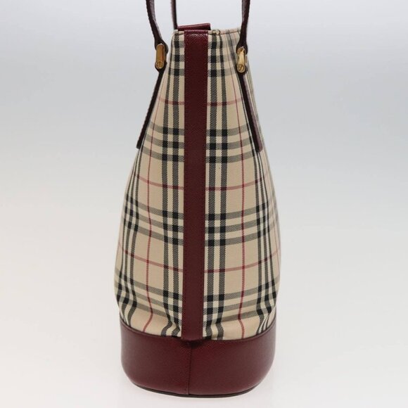 BURBERRY Nova Check Tote Bag Canvas Beige Auth - Picture 5 of 16